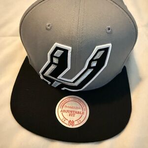 Spurs Mitchell & Ness Black and Gray Cap
